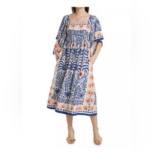 FARM RIO Afternoon Breeze Midi Caftan Dress
